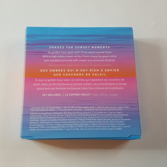 Morphe Sweet Oasis Mini Lip Gloss Trio Shimmering Golden Pink Apricot Rose BNIB - Picture 4 of 5